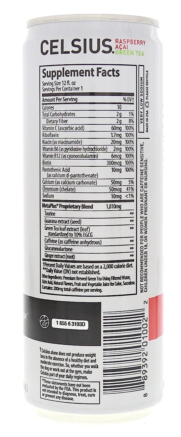 CELSIUS Sparkling Fitness Energy Drink, Zero Sugar, 12oz Slim Cans - Assorted Flavors Variety Pack (Pack of 12)ns