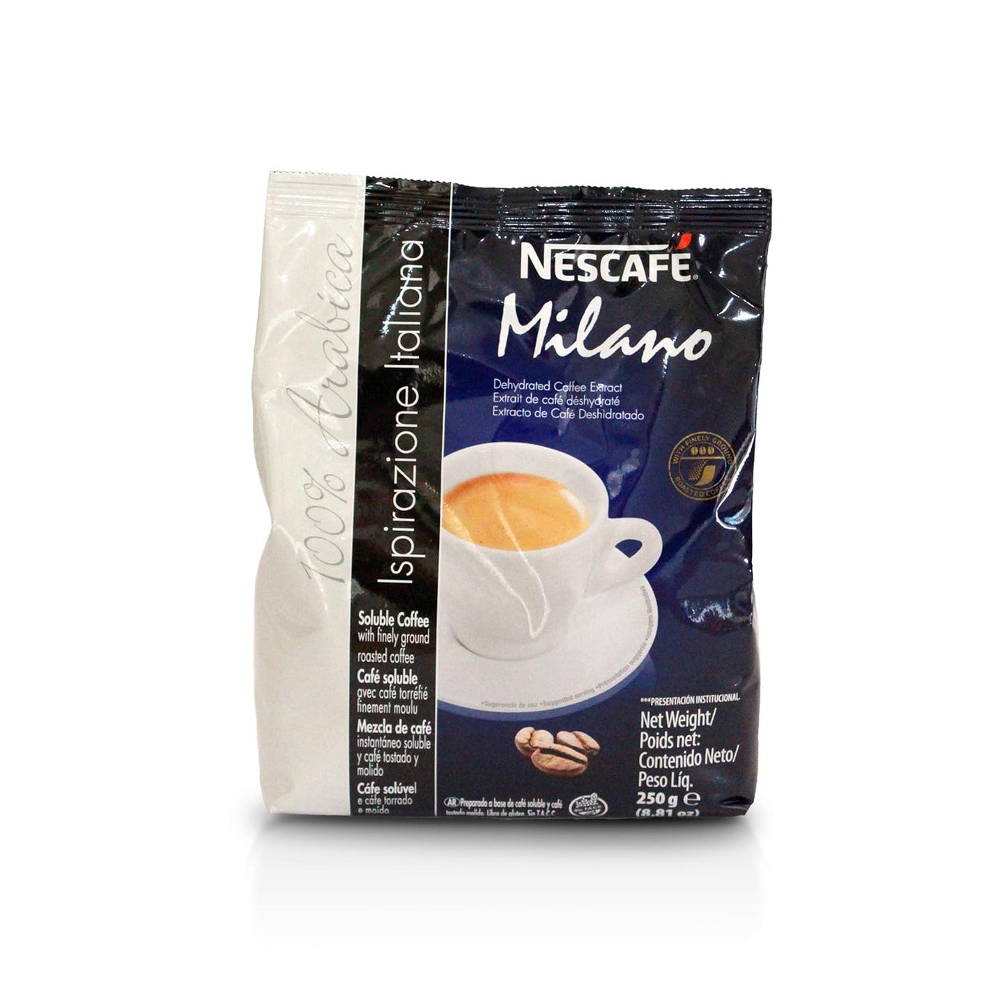 Nescafe - Soluble Finely Ground Roasted Coffee, 100% Arabica, Espresso Roast - 8.81 oz (250g)
