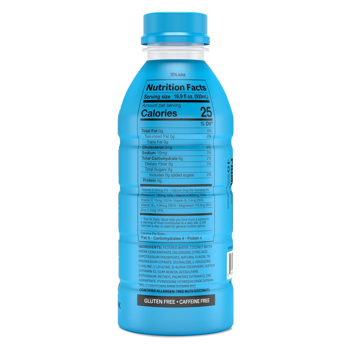 PRIME Hydration - Sports Drink, Electrolyte Enhanced, 250mg BCAAs, B Vitamins, Antioxidants - Tropical Punch, Lemon Lime, Blue Raspberry - Mix Flavors Variety Pack, (15) x 16.9oz Bottles