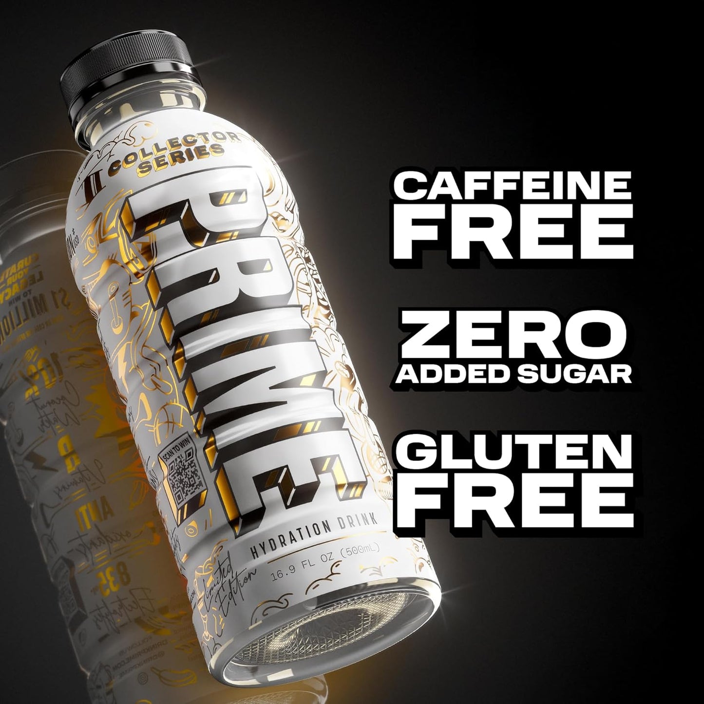 PRIME Hydration - Sports Drinks, Electrolyte Enhanced for Replenishing Fluids, 250mg BCAAs, B Vitamins, Antioxidants, Low Sugar - COLLECTOR SERIES, 16.9 Fl Oz (12 Pack)