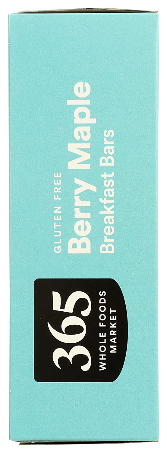 365 Whole Foods Market - Breakfast Bar - Gluten Free, Excellent Fiber, Omega-3, Omega-6 | Berry Maple, (24) Bars