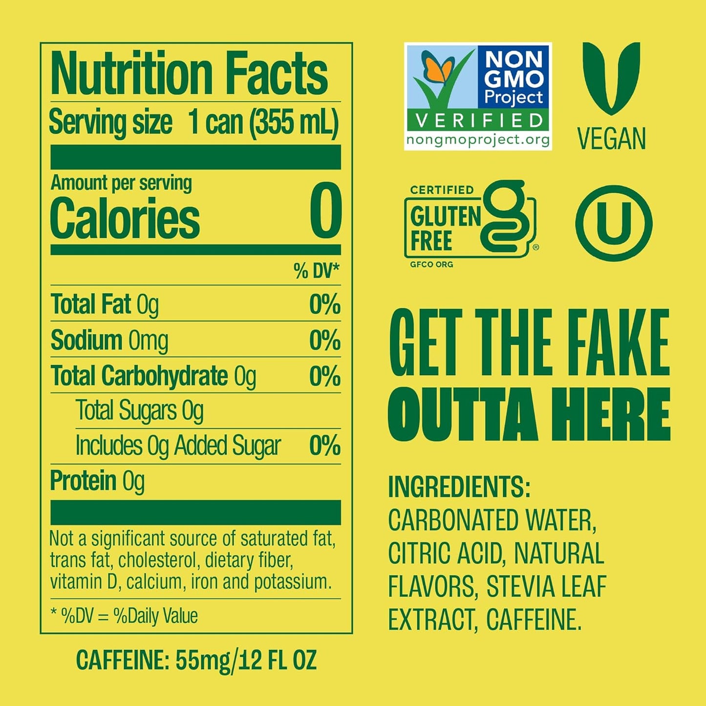 Zevia Zero Sugar Soda, Mountain Zevia, 12 oz Cans (24-Pack) – Naturally Sweetened, Non-GMO Project Verified, Gluten-Free, Vegan