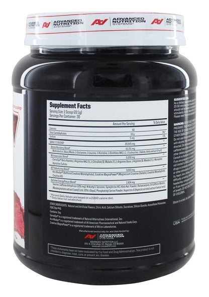 Advanced Nutrition Systems - SURGE 2.0 - Premium Pre-Workout Energy Powder - Pineapple, 663g