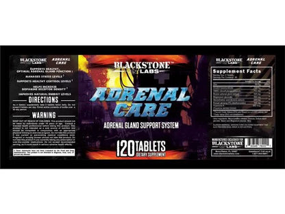 Blackstone Labs - Adrenal Care - Healthy Cortisol, Adrenal Gland; Reduce Stress - 120 Tablets