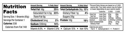 Bake City | Protein Brownie Plus - 12g Whey Protein Isolate, Kosher, Natural Flavors, 3oz | Double Chocolate (Pack of 16)