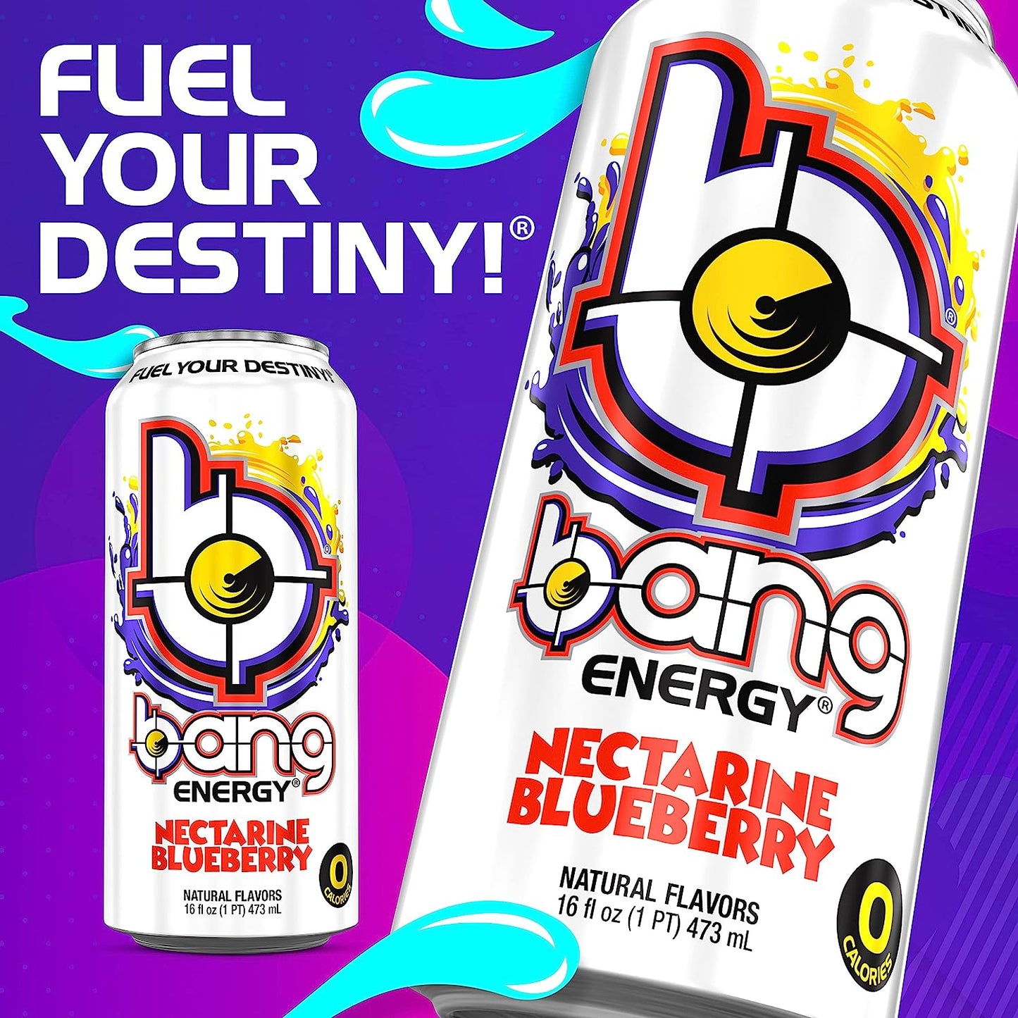 BANG Energy Drink Zero Calories, Sugar Free, With Super Creatine, Ultra CoQ10 - Surprise Variety Pack, 16oz Cans (Pack of 24)