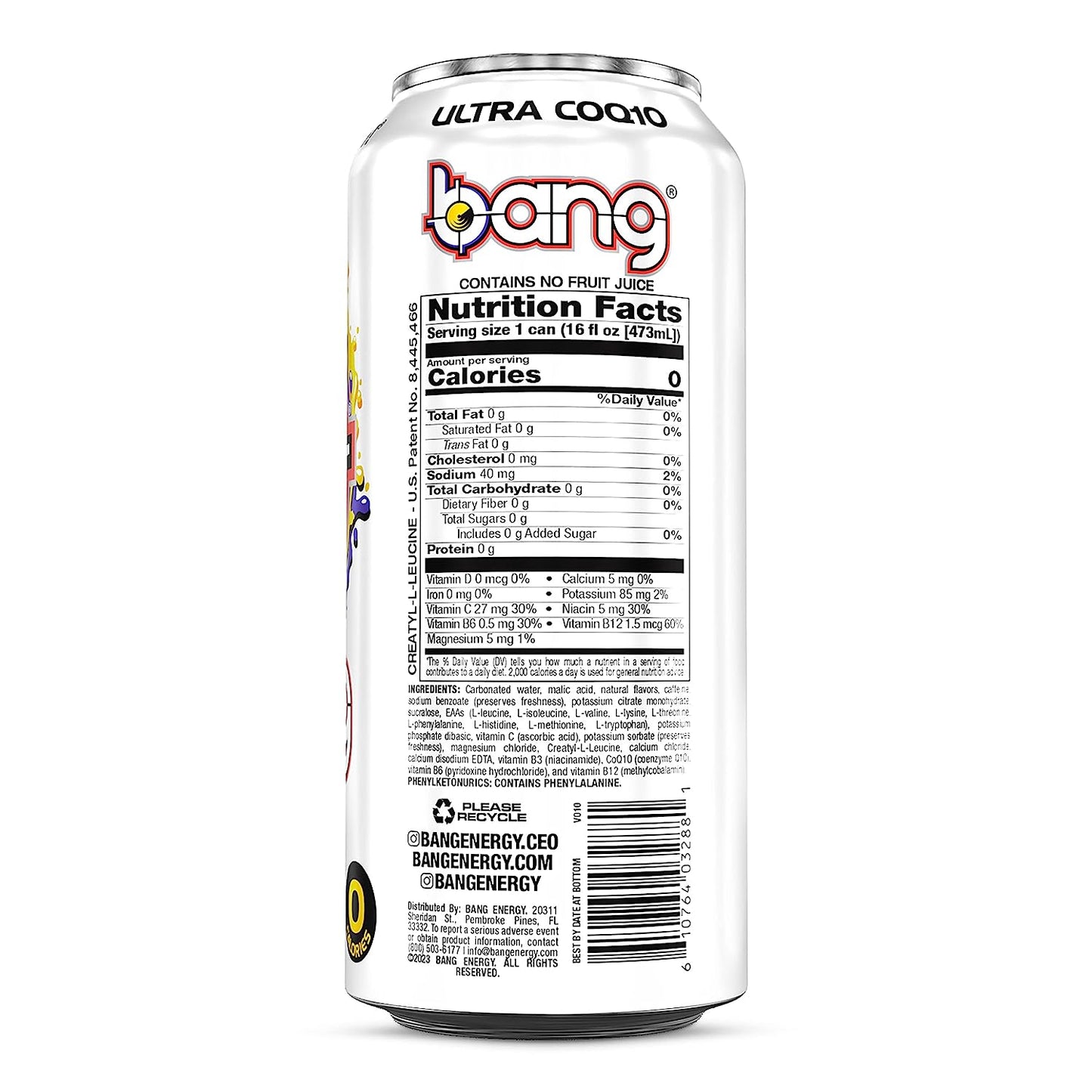 BANG Energy Drink Zero Calories, Sugar Free, With Super Creatine, Ultra CoQ10 - Surprise Variety Pack, 16oz Cans (Pack of 24)