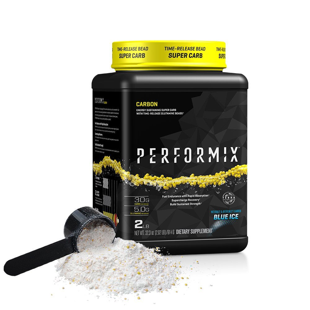 Performix - CARBON Super Carb Energy Powder, With Glutamine Beads - Blue Ice (4) LBS
