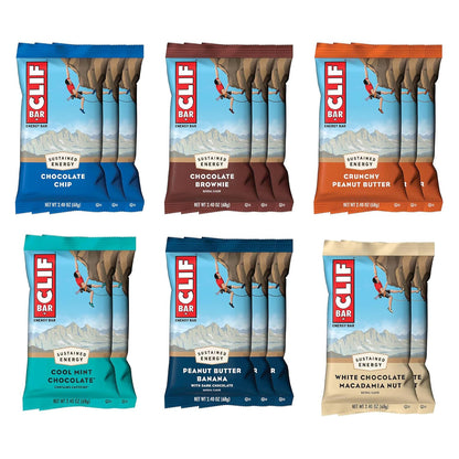 CLIF BAR - Energy Bars - Variety Pack - Made with Organic Oats - 11g Protein - Non-GMO - Plant Based - 2.4 oz. (16 Count)