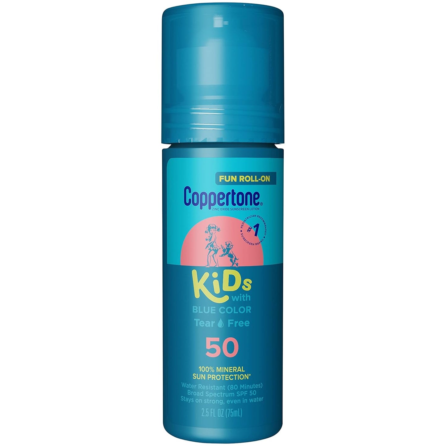 Coppertone Kids Roll On Sunscreen Lotion SPF 50 - 2.5 FL OZ (Pack of 2)