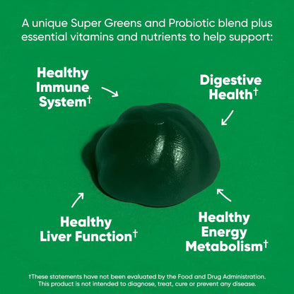 GOLI - SuperGreen Vitamin Gummy - Vitamins, Minerals, Vegan -  (60) Gummies