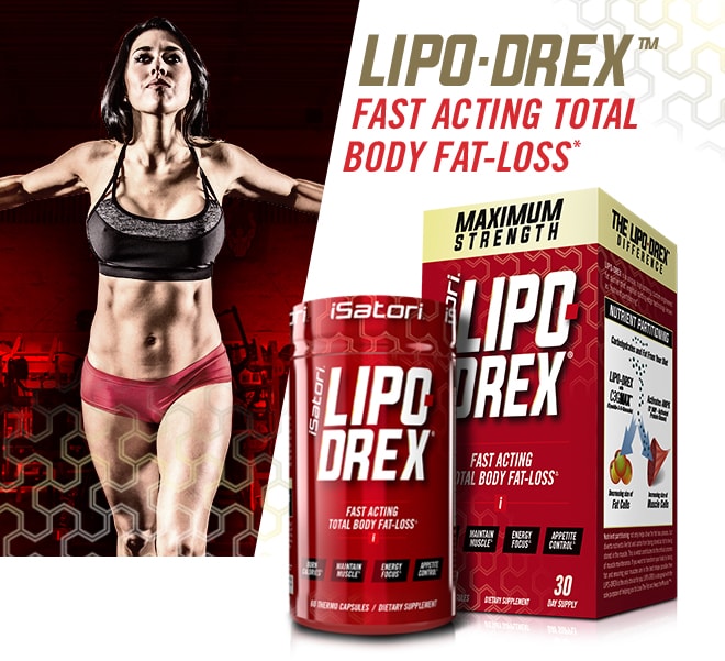 iSatori Lipo-Drex Fat Loss Thermogenic Formula - Focus Blend - Fast Acting Total Body Fat Burner Weight Loss Muscle Maintenance and Appetite Suppressant for Men and Women - 60 Capsules