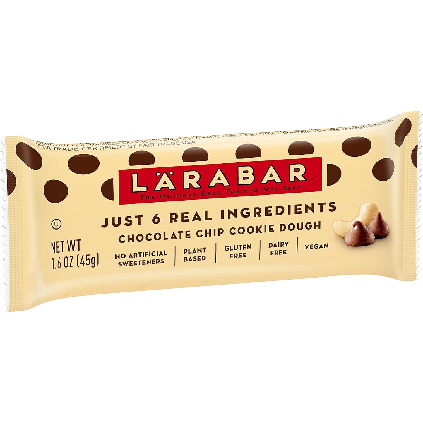 Larabar - Plant Based, Gluten Freen, Vegan - Chocolate Chip Cookie Dough, 16 Bars