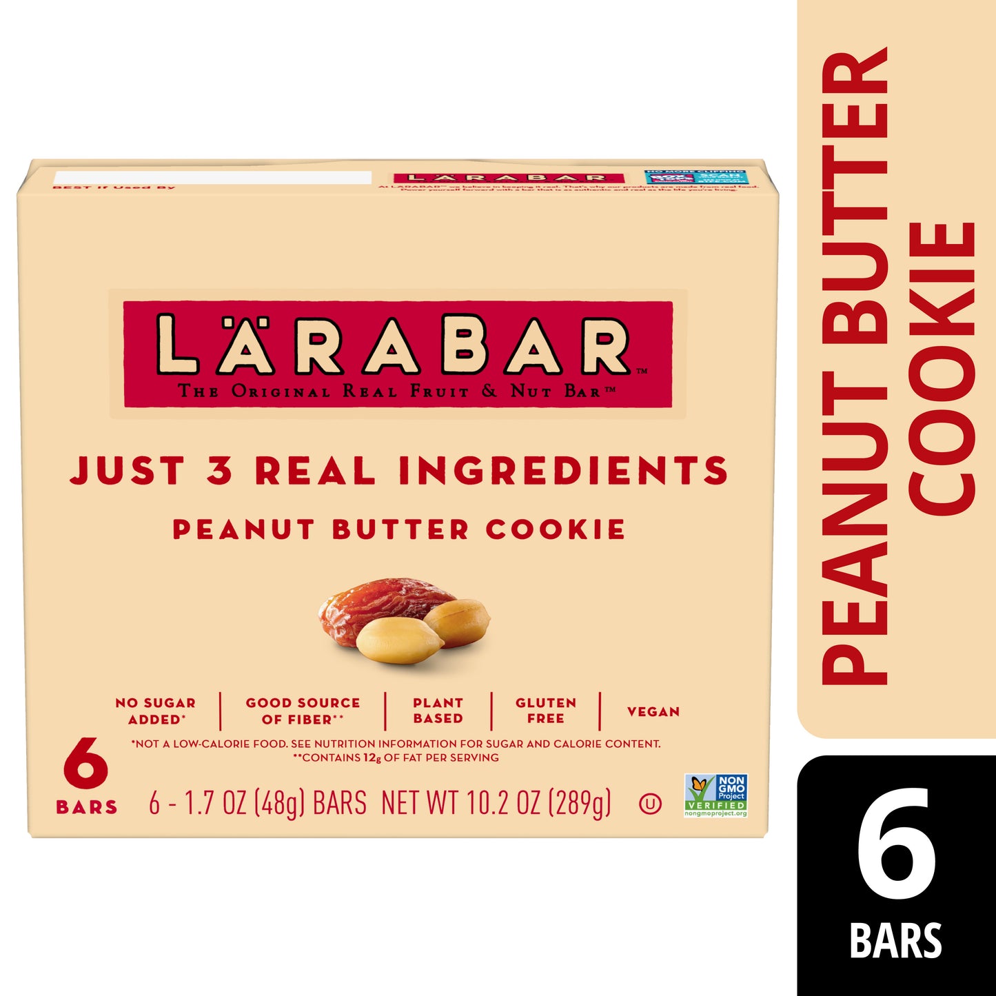 Larabar - Gluten Free Vegan Fruit & Nut Bars - Peanut Butter Cookie,  6 Bars