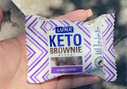 LUNA - Keto Brownie Bites - Organic Almonds, Baked - Walnut Fudge, (24) Brownies