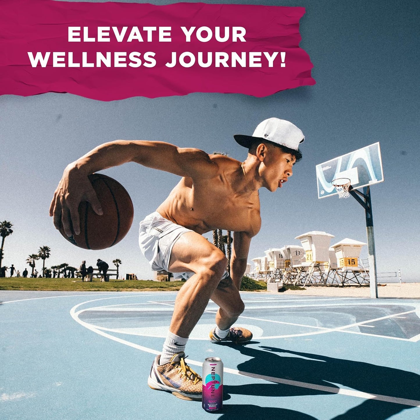 Neptune Sugar Free Electrolyte Drink, Naturally Flavored Water with Electrolytes for Daily Hydration, Pre or Post Workout, Fitness, Low Calorie Non Carbonated Electrolyte Water, 16oz Cans - Berry (12-Pack)