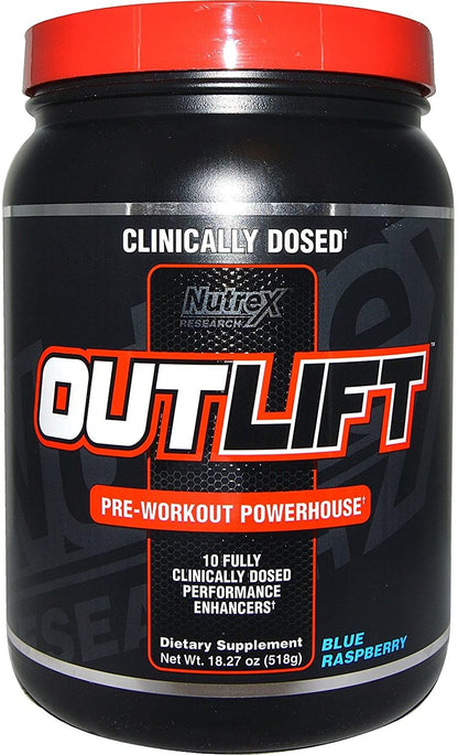 NUTREX - OUTLIFT - Pre-Workout Powerhouse Powder - Fruit Punch, 512g (20 servs)
