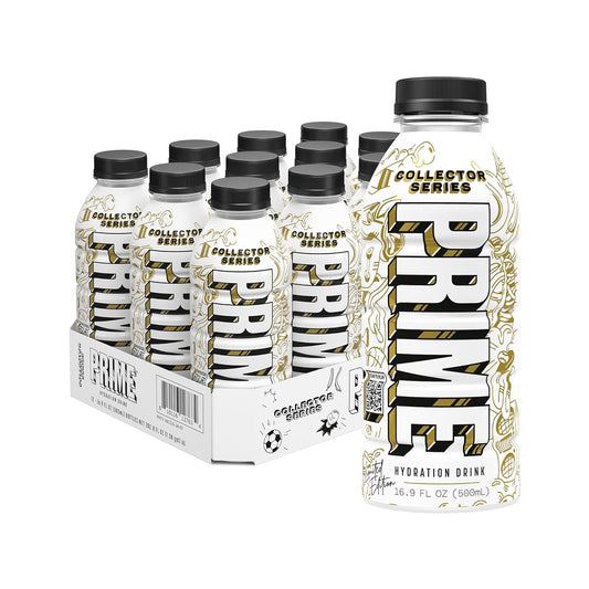 PRIME Hydration - Sports Drinks, Electrolyte Enhanced for Replenishing Fluids, 250mg BCAAs, B Vitamins, Antioxidants, Low Sugar - COLLECTOR SERIES, 16.9 Fl Oz (12 Pack)