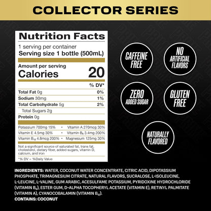 PRIME Hydration - Sports Drinks, Electrolyte Enhanced for Replenishing Fluids, 250mg BCAAs, B Vitamins, Antioxidants, Low Sugar - COLLECTOR SERIES, 16.9 Fl Oz (12 Pack)