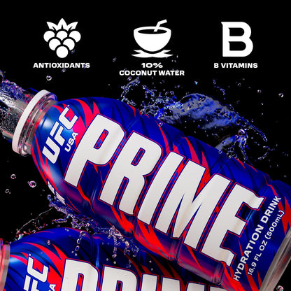 PRIME Hydration - Electrolytes Enhanced Sports Drink With BCAA, Antioxidants - Variety Pack, 16.9oz (12 Bottles)