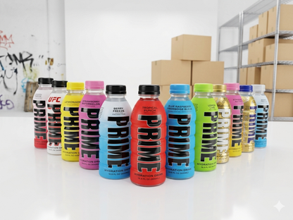 PRIME Hydration - Electrolytes Enhanced Sports Drink With BCAA, Antioxidants - Variety Pack, 16.9oz (12 Bottles)