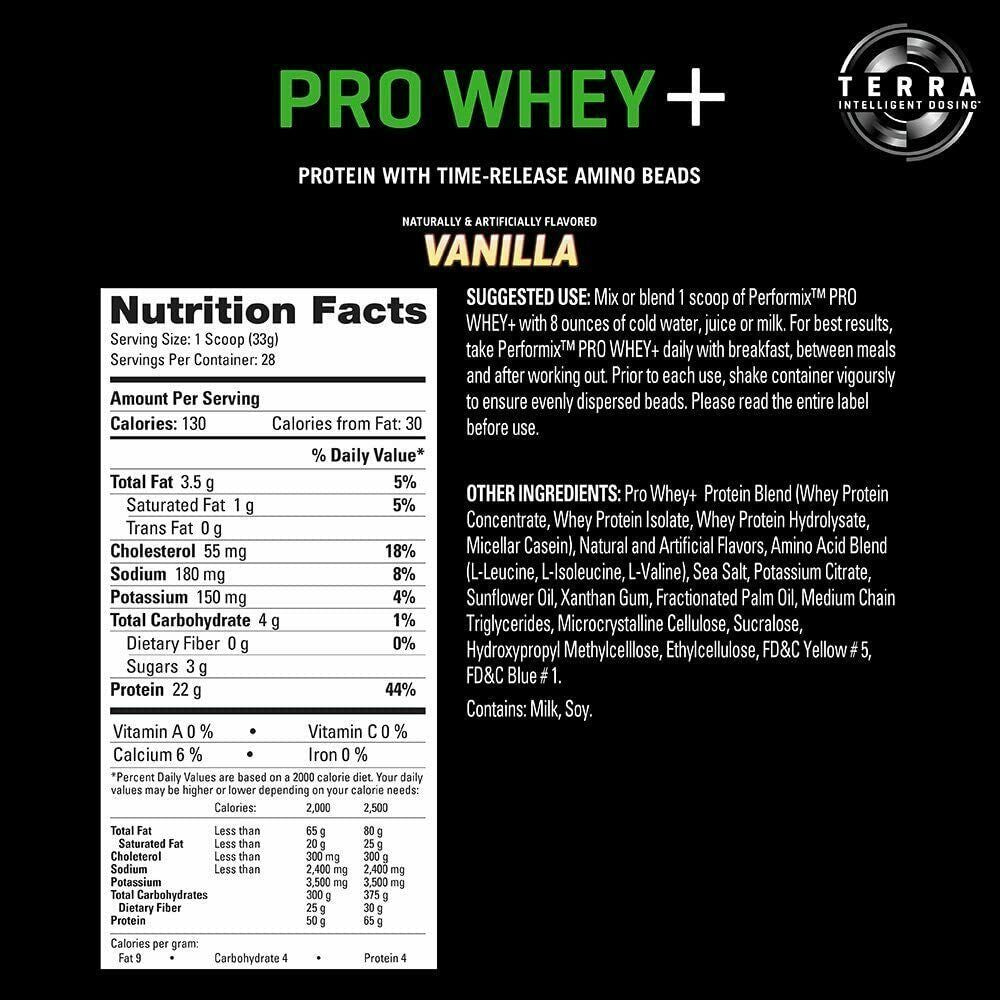 Performix PRO WHEY - Protein Powder, Amino Beads, BCAA - Vanilla, 2.04 lbs