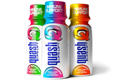 VPX BANG - QUASH Immune Boost & Support, With Vitamins, Elderberry, Zinc, Electrolytes - 3oz Shot - 12-Pack (Cotton Candy)