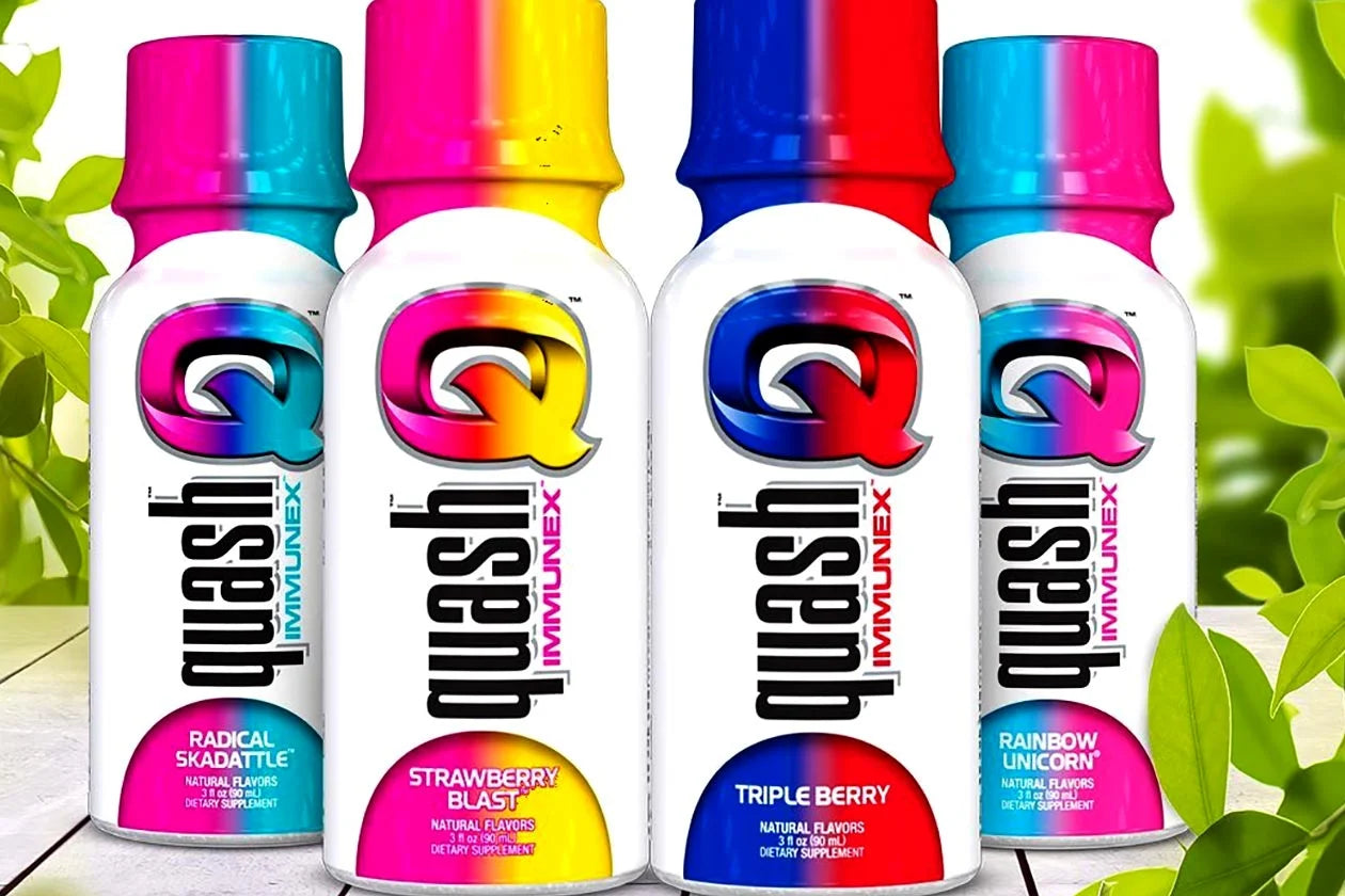 VPX BANG - QUASH Immune Boost & Support, With Vitamins, Elderberry, Zinc, Electrolytes - 3oz Shot - 12-Pack (Cotton Candy)