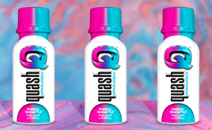 VPX BANG - QUASH Immune Boost & Support, With Vitamins, Elderberry, Zinc, Electrolytes - 3oz Shot - 12-Pack (Cotton Candy)