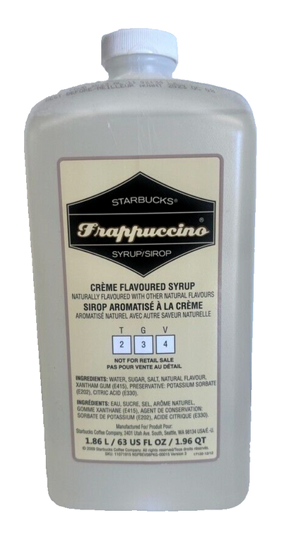 Starbucks - Frappuccino Cream Creme Flavored Syrup - 63 fl oz (+) Pump