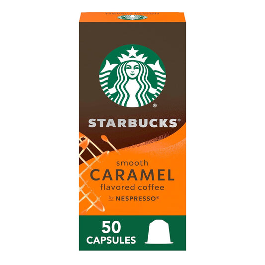 Starbucks by Nespresso Original Line Caramel Flavored Coffee, 50-count Espresso Pods