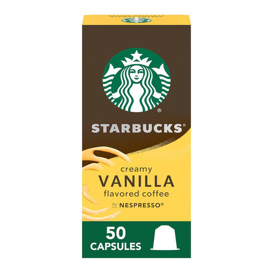 Starbucks by Nespresso Original Line Vanilla Flavored Coffee, 50-count Espresso Pods