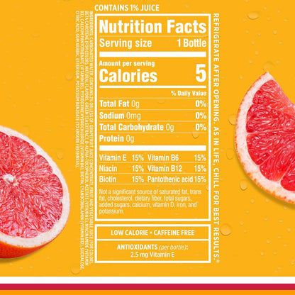 Sparkling Ice, Pink Grapefruit Sparkling Water, Zero Sugar Flavored Water, with Antioxidants and Vitamins, Zero Sugar, 17 fl oz Bottles (Pack of 24)