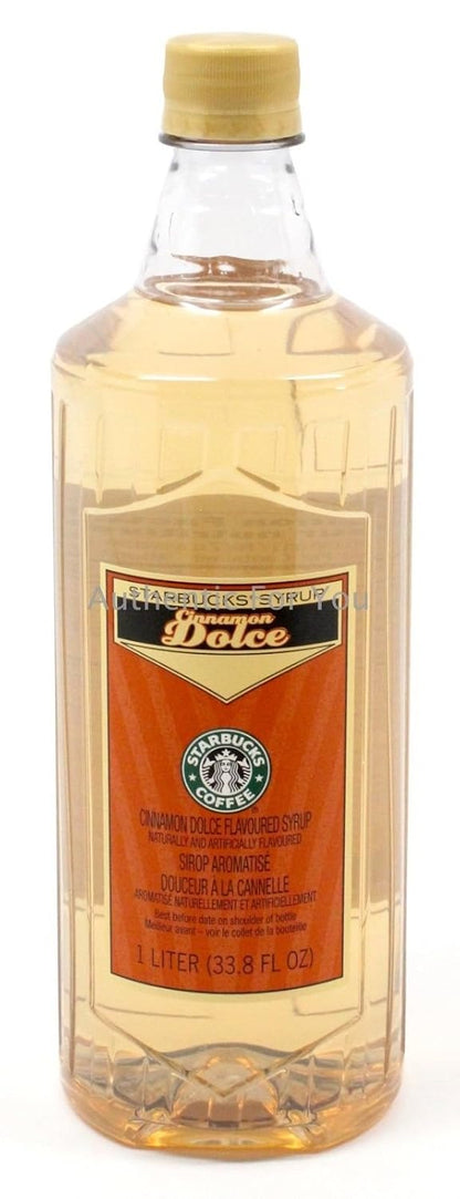 Starbucks - Flavoring Syrup For Coffee, Tea, Beverages - Same Used In Stores - Serve Hot or Cold - Cinnamon Dolce, 33.8 fl oz (1 Liter) - With Pump