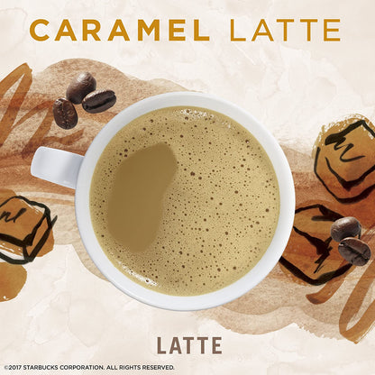 Starbucks - VIA Instant Caramel Latte - 100% Arabica Micro-Ground Coffee, Creamy Natural Caramel - Caramel Latte, 1 Box (5 Packets)