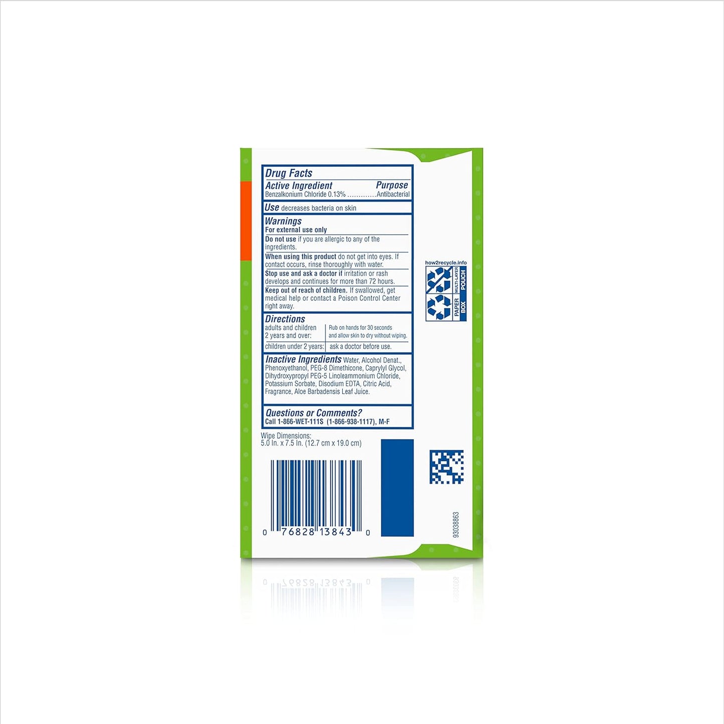 Wet Ones Kids Writable Wrapper Antibacterial Hand Wipe Singles, 24 Ct, Fruity Fresh Scent, 6 PACK
