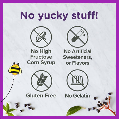 Zarbee's Elderberry Gummies for Kids with Vitamin C; Zinc & Elderberry; Daily Childrens Immune Support Vitamins Gummy for Children Ages 2 and Up; Natural Berry Flavor; 21 Count